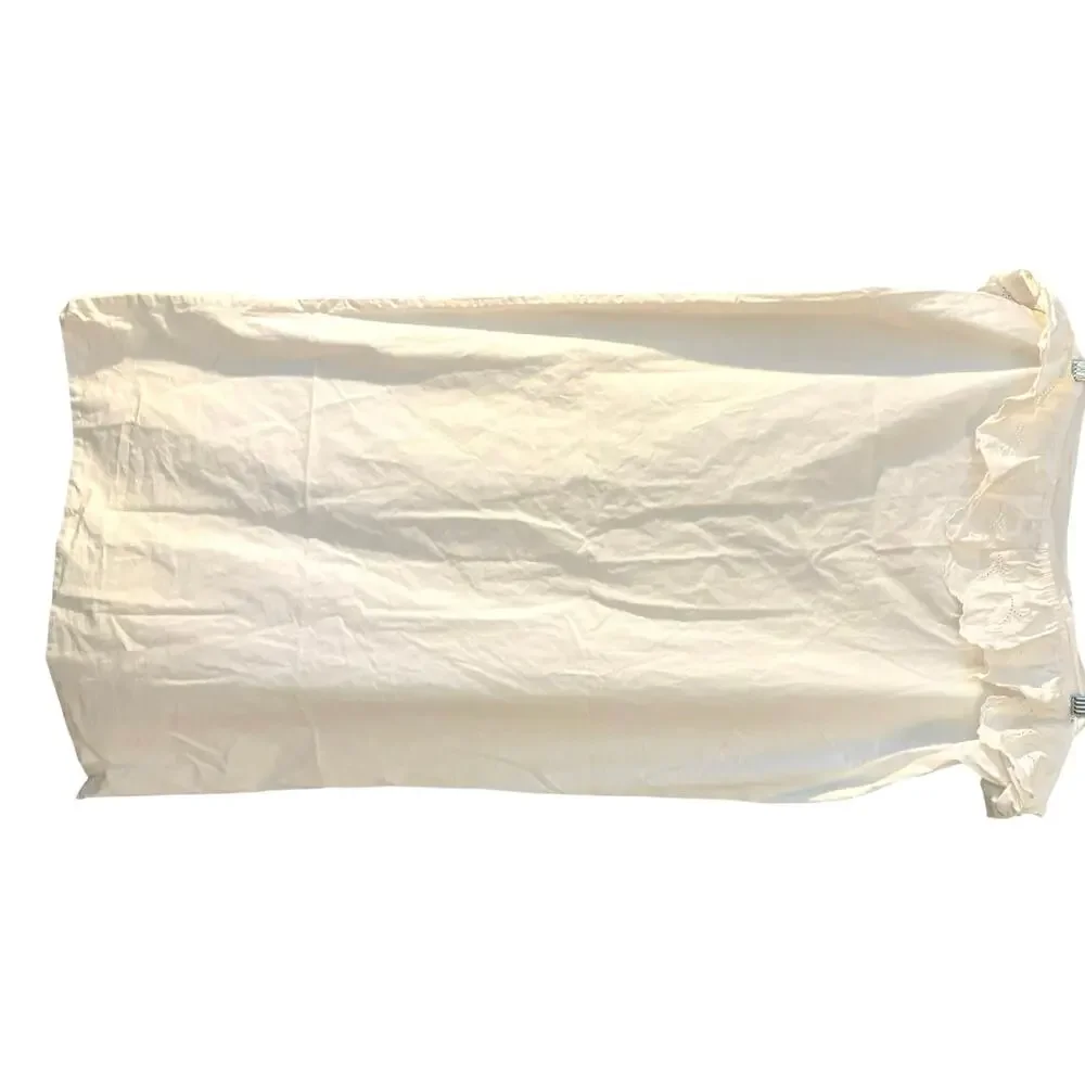Lauren Ralph Lauren King Size White Pillowcase 100% Cotton Cottage Chic Shabby